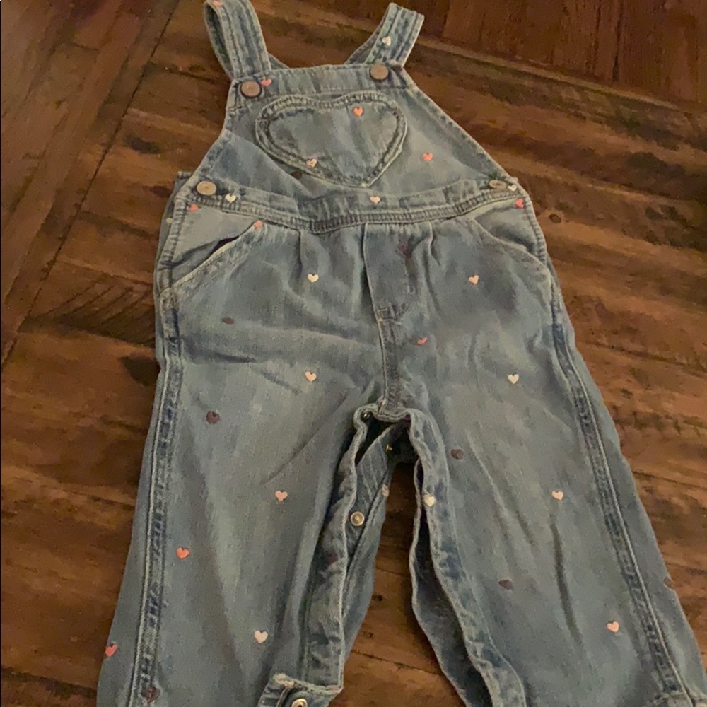 18-24M Gap Denim Heart Overalls